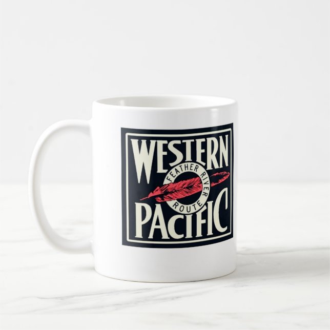 Western Pacific Vintage Railroad Logo Mug (Left)