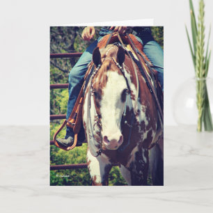 Western Paint Horse, Birthday Card
