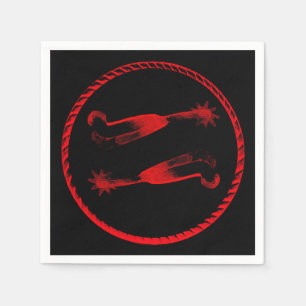 Western Party Cowboy Spurs Napkins
