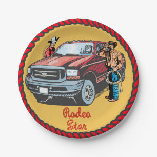 Western Party Cowboys Paper Plates