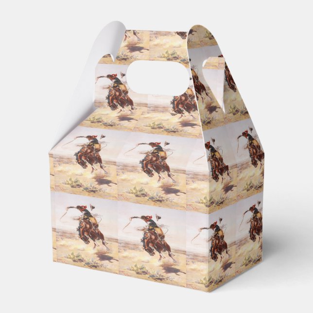 Western Party Favour Or Gift Box Old West (Front Side)