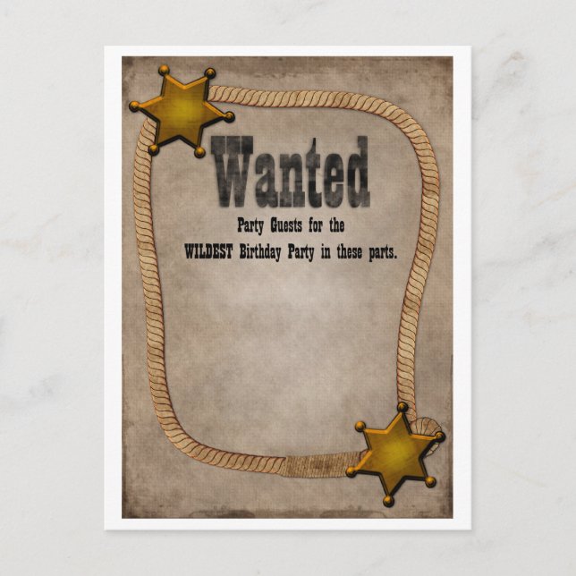 Western party Invite (Front)