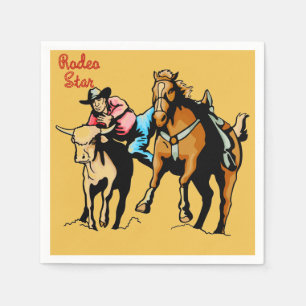 Western Party Rodeo Events Napkins