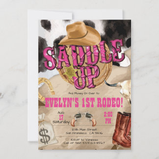 Western Party, Western Invitation for Cowgir Party