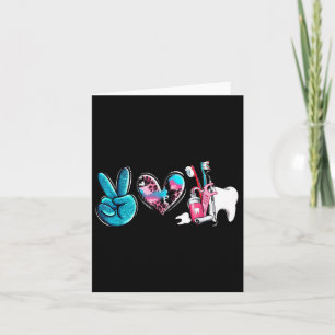 Western Peace Love Dentist Dental Hygienist Orthod Card