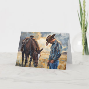 Western Peaceful Prairie Sympathy Sentiment Card