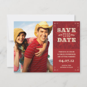 Western Photo Save the date card