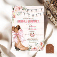 Western Pink Boots and Bow Bridal Shower