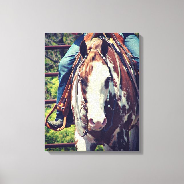 Western Pinto in Sepia Canvas Print (Front)