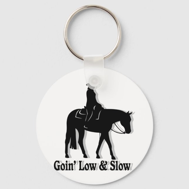 Western Pleasure Horse Low and Slow Keychain (Front)