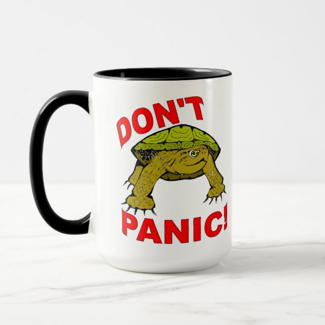 Western Pond Turtle - Don't Panic Mug (Left)