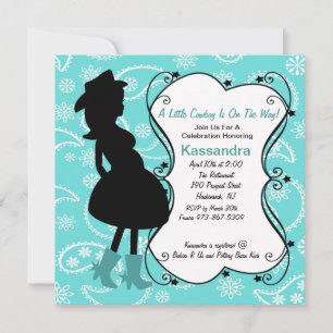 Western Pregnant Mama sera une invitation Baby sho