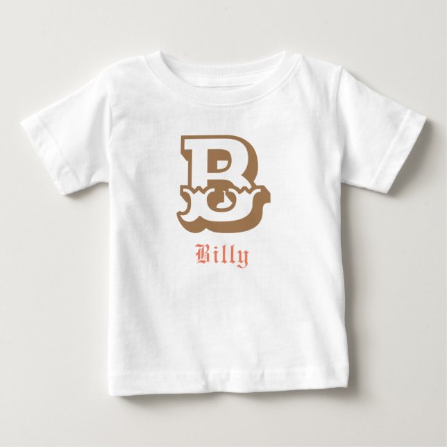 Western pride Personalized Monogram Baby T-Shirt (Front)