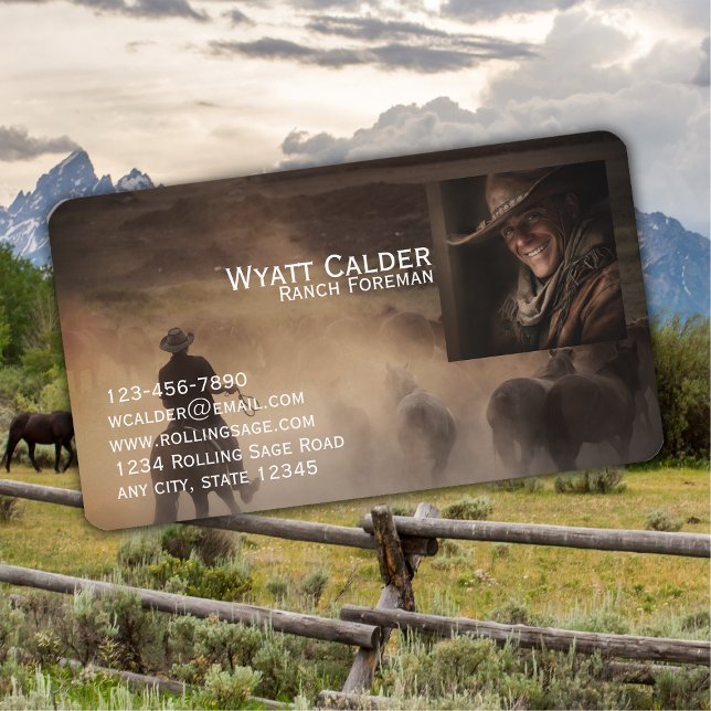 Western Professional Rancher Business Card (Creator Uploaded)