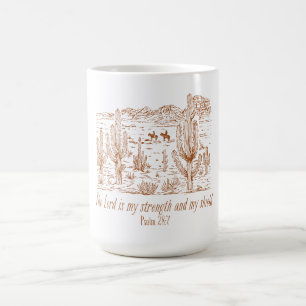 Western Psalm 28:7The Lord Is My Strength Coffee Mug