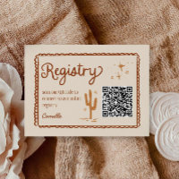 Western QR Code Bridal Shower Registry