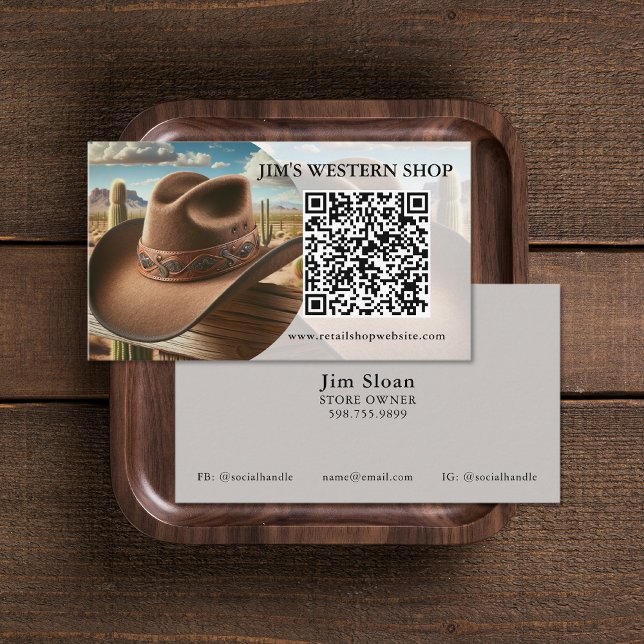 Western QR Code Business Cards (Western QR Code Business Cards (front and back))