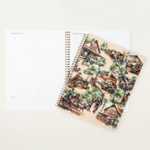 Western Ranch or Country Farm Scenes Planner
