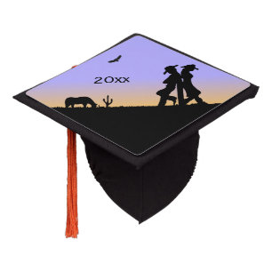 Western Range Dusk Graduation Cap Topper