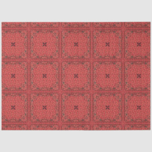 Western Red Bandana Decoupage Tissue Paper