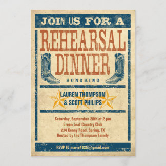Western Rehearsal Dinner Invitations