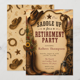 Western Retirement Party Invitation