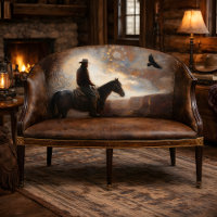 Western Rider Decoupage