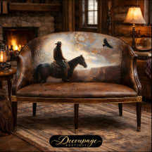 Western Rider Decoupage