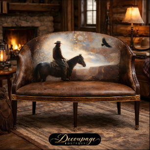 Western Rider Decoupage Tissue Paper
