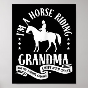 Western Rider Horse Grandmother Horseback Riding G Poster