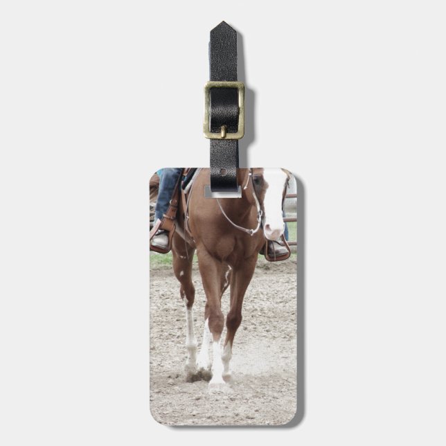 Western Riding Luggage Tag (Front Vertical)