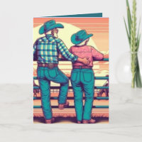 Western Rodeo Cowboy Cowgirl Custom Anniversary