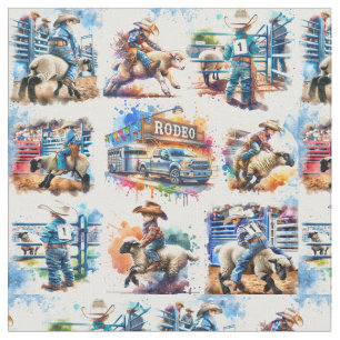 Western Rodeo Cowboy Kids Mutton Busting Fabric