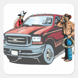 Western Rodeo Cowboy Stickers