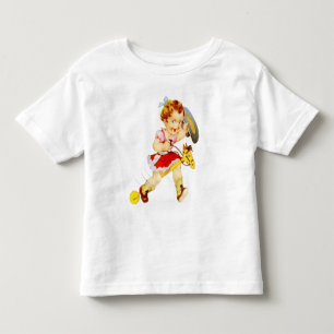 Western Rodeo Cowgirl on Stick Horse Shirt