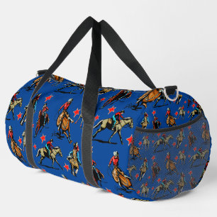 Western Rodeo Cowgirls On Horses Duffle Bag