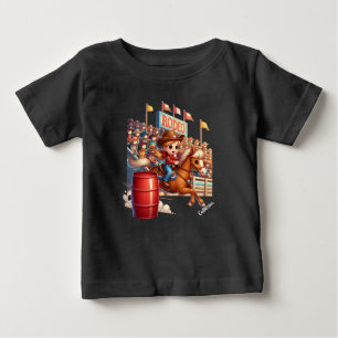 Western Rodeo Horse Cowgirl Barrel Racing Custom Baby T-Shirt