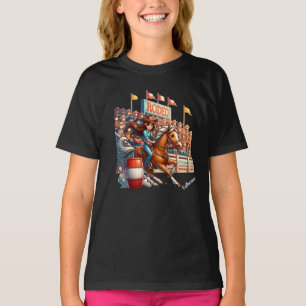 Western Rodeo Horse Cowgirl Barrel Racing Custom T-Shirt