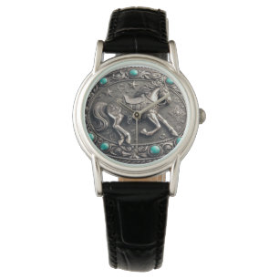 Western Rodeo Horse with Turquoise eWatch Watch