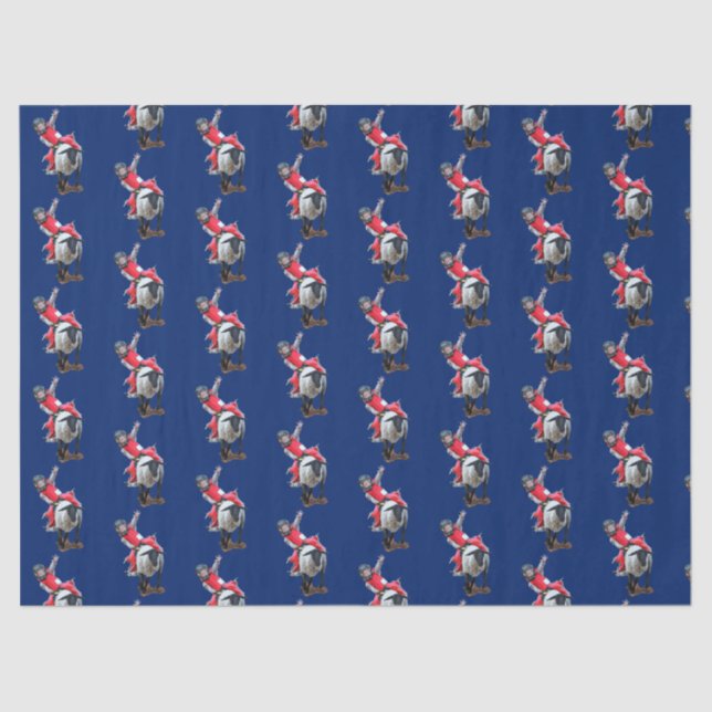 Western Rodeo Mutton Busting Cowboy Kid  Tissue Paper (Front)