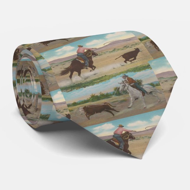 Western Rodeo  Ranch Calf Roping  Tie (Rolled)