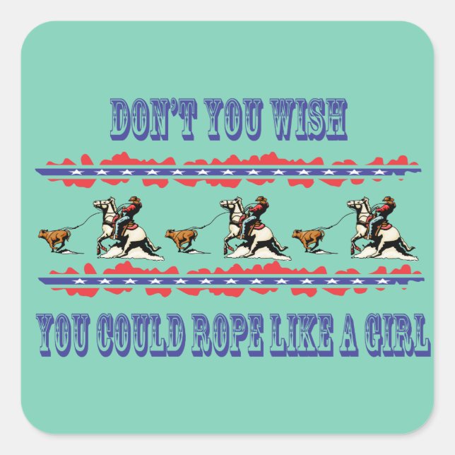 Western Rodeo Stickers Calf Roping (Front)