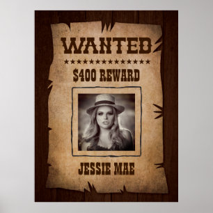 Western Rodeo Themed Party Wanted Poster