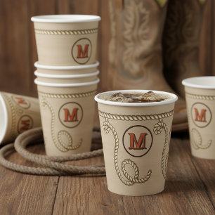 Western Rope Monogram Brand Family Reunion ID1318 Paper Cups