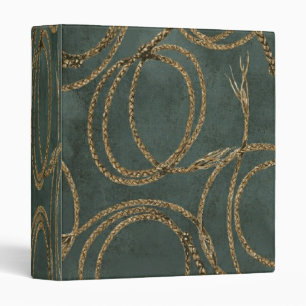 Western Rope Teal Green ~ Binder 1 Touch EZD Ring