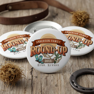 Western Round-Up Family Reunion ID1318 3 Inch Round Button