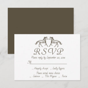 Western RSVP Wedding Horse Country Horses Rustic Invitation