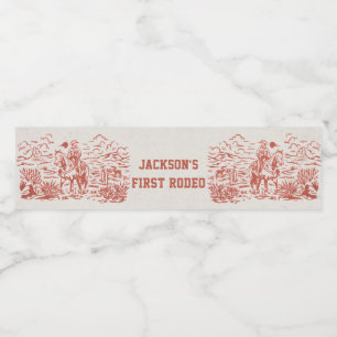 Western Rustic Birthday Party Étiquette de bouteil