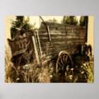 Western Rustic Country Brown Vintage Farm Wagon