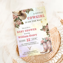  Western Rustic Floral  Baby Shower Party